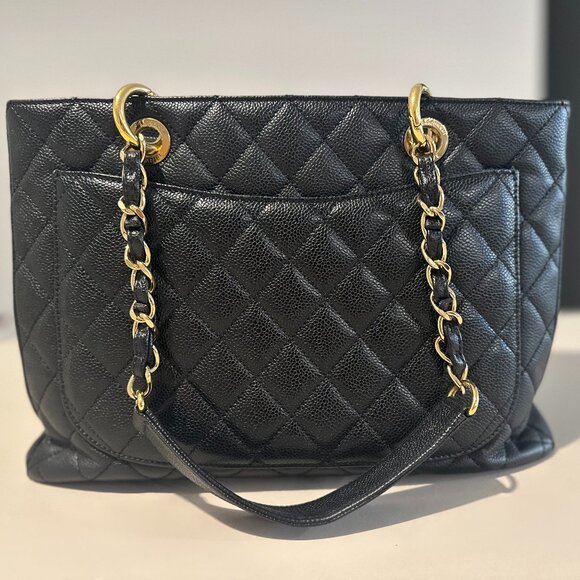 Chanel Black Caviar Grand Shopping Tote GST with Gold Hardware - Picture 3 of 9